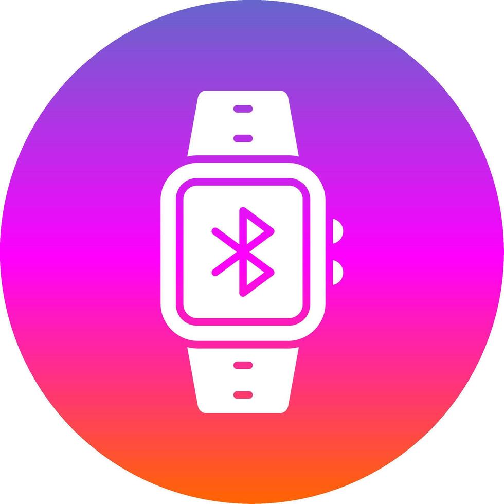 Bluetooth Glyph Gradient Circle Icon Design vector