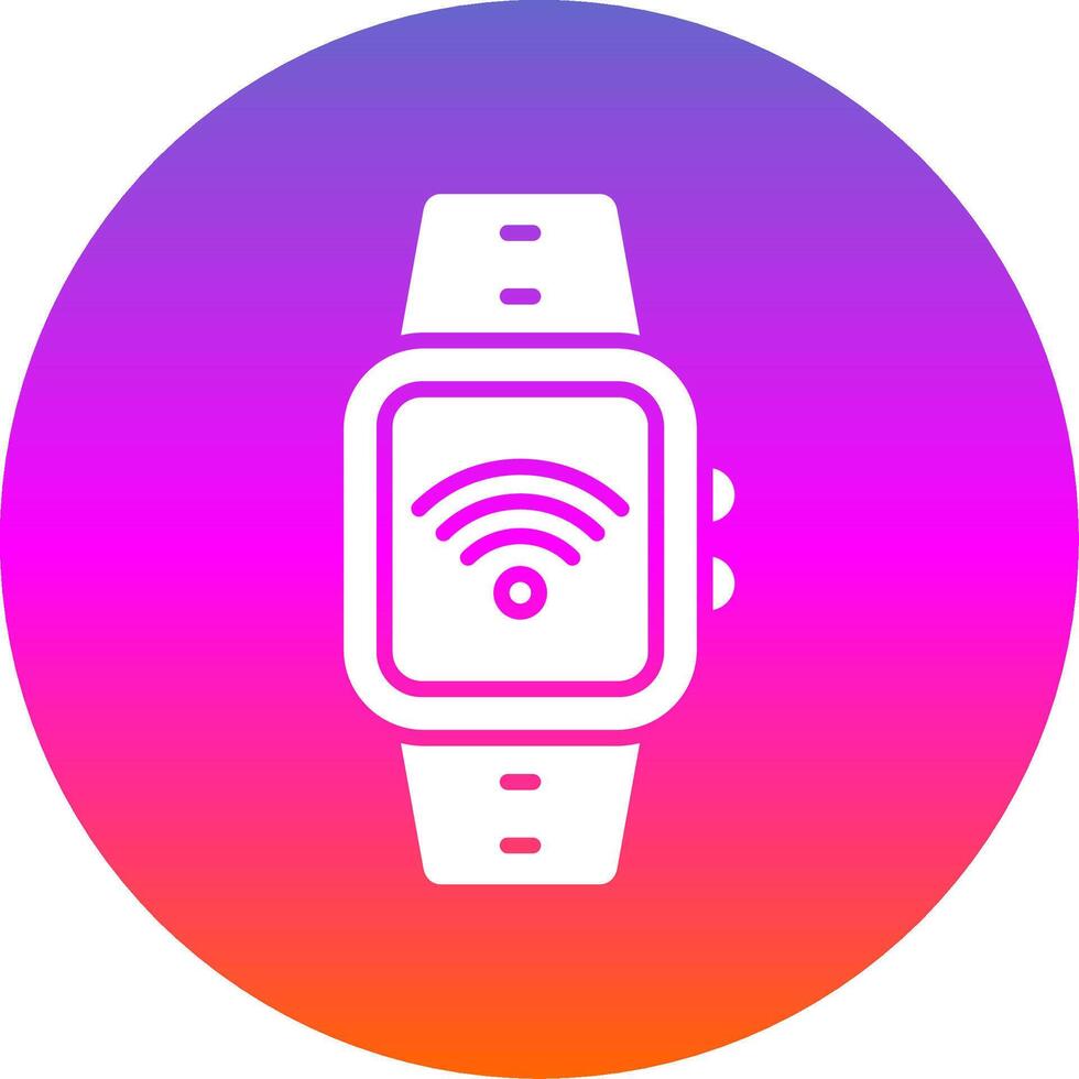 Wi-fi Glyph Gradient Circle Icon Design vector
