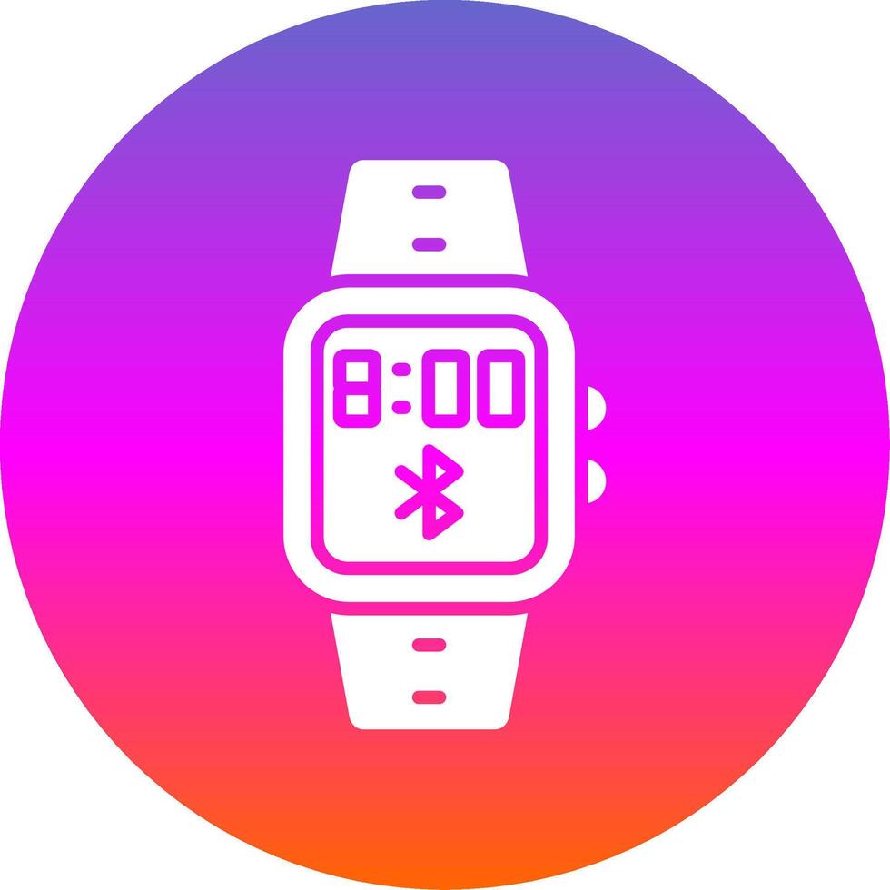 Bluetooth Glyph Gradient Circle Icon Design vector
