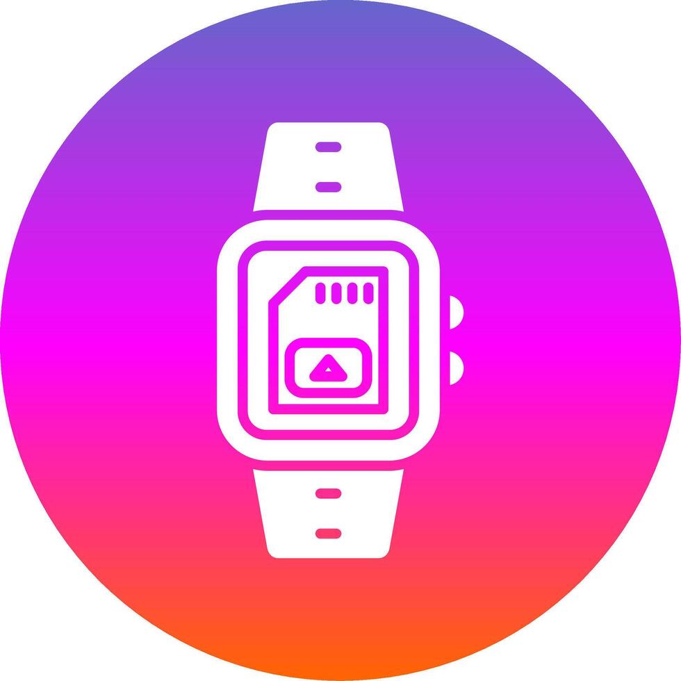 Sim Card Glyph Gradient Circle Icon Design vector