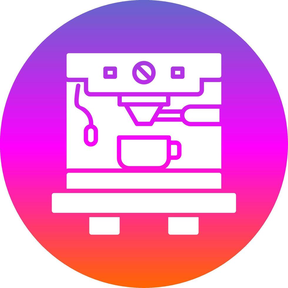 Coffee Machine Glyph Gradient Circle Icon Design vector