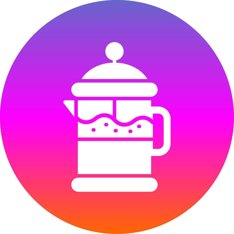 Coffee Filter Glyph Gradient Circle Icon Design vector