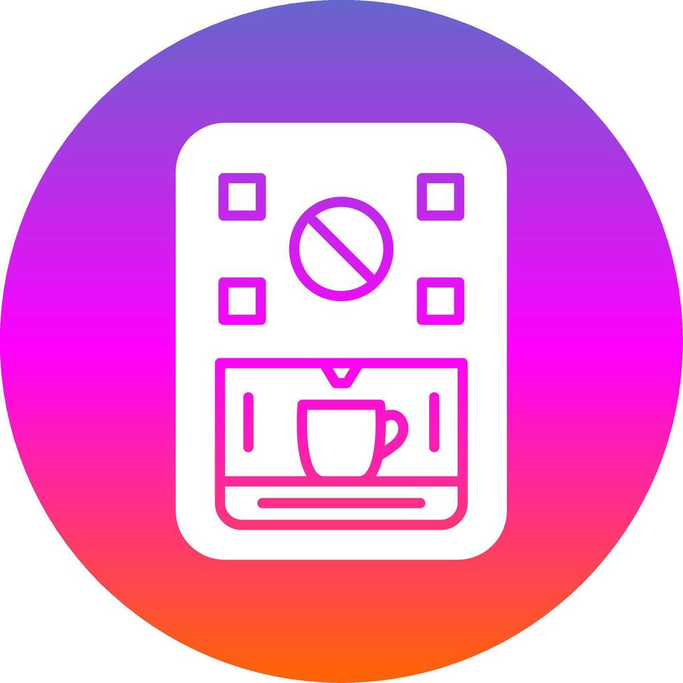 Coffee Machine Glyph Gradient Circle Icon Design vector