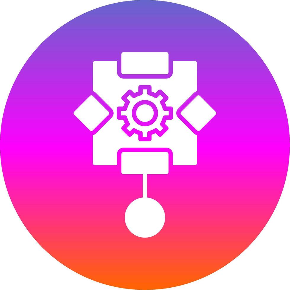 Algorithm Glyph Gradient Circle Icon Design vector