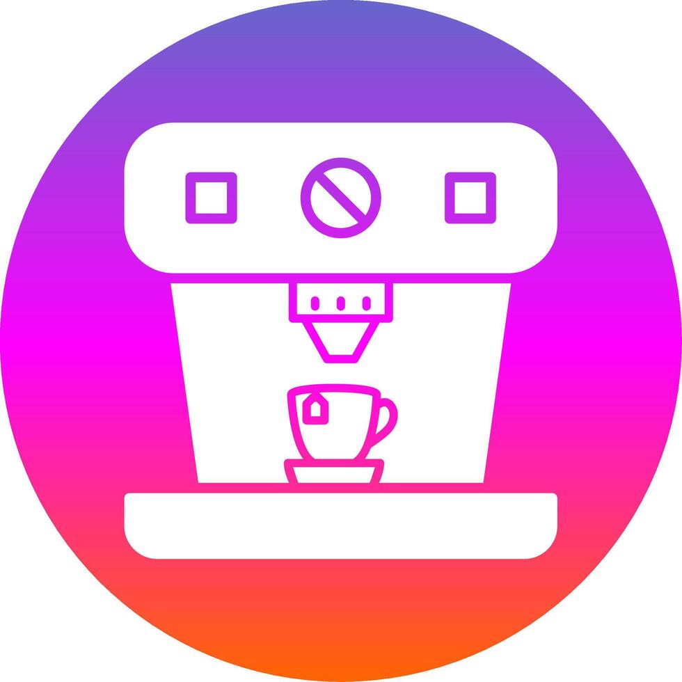 Coffee Machine Glyph Gradient Circle Icon Design vector