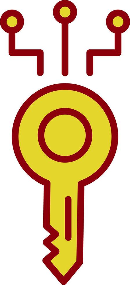 Digital Key Vintage Icon Design vector
