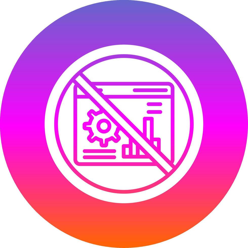 Prohibited Sign Glyph Gradient Circle Icon Design vector