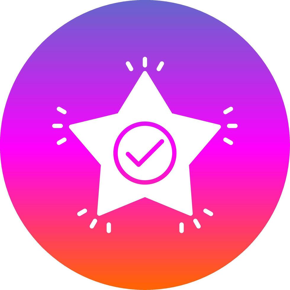 Star Glyph Gradient Circle Icon Design vector