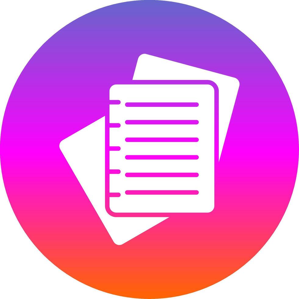 Notes Glyph Gradient Circle Icon Design vector