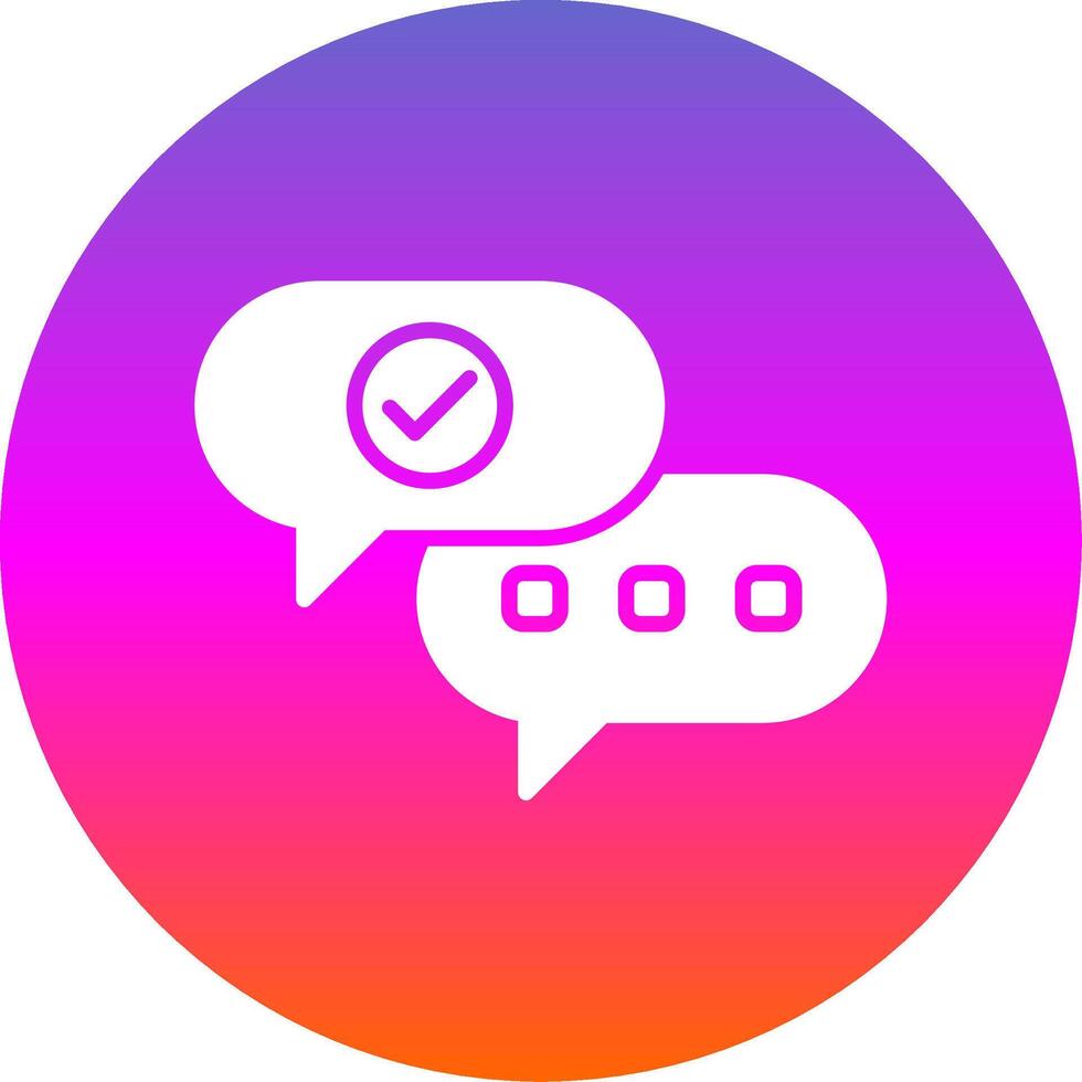 Conversation Glyph Gradient Circle Icon Design vector