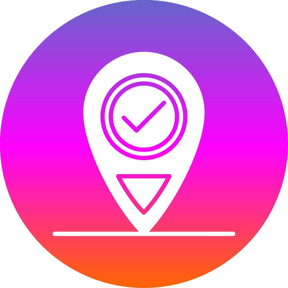 Location Glyph Gradient Circle Icon Design vector