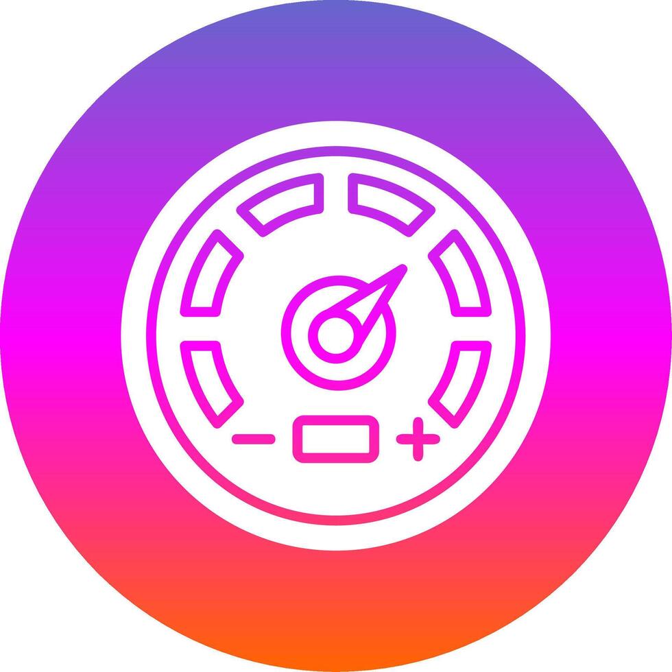 Gauge Glyph Gradient Circle Icon Design vector