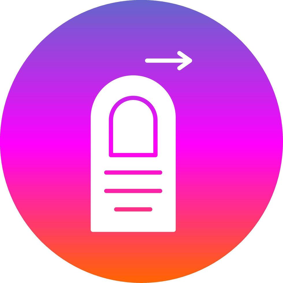 Tap Right Glyph Gradient Circle Icon Design vector