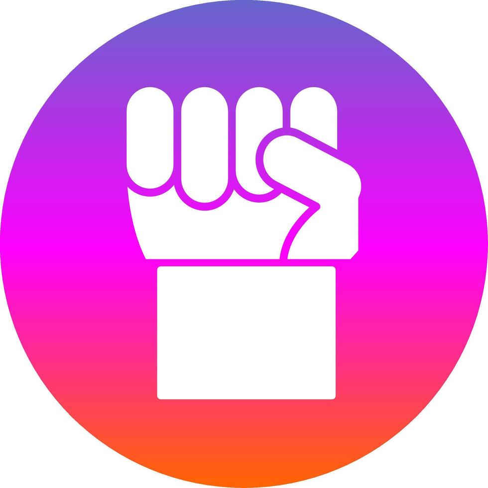 Fist Glyph Gradient Circle Icon Design vector