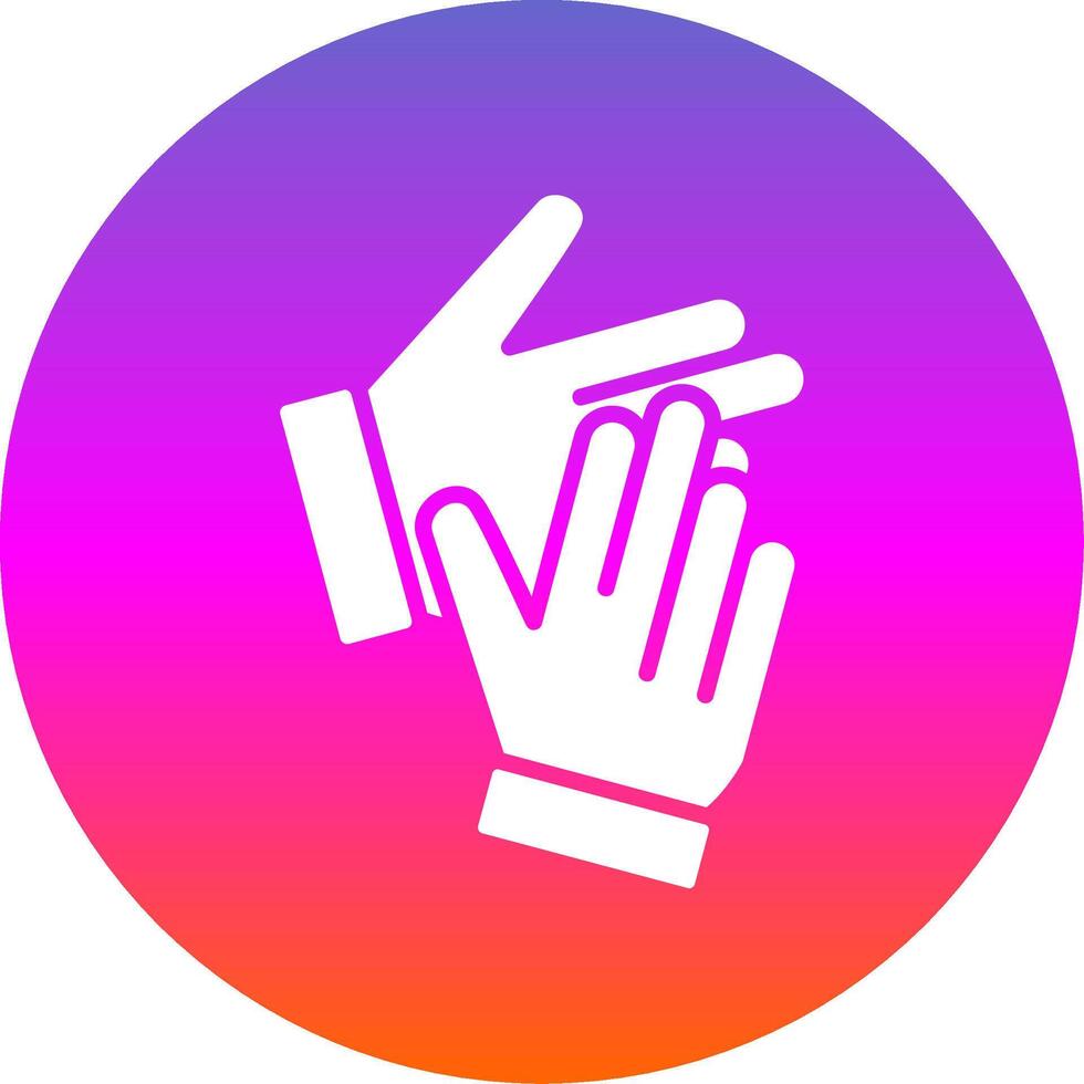 Clapping Glyph Gradient Circle Icon Design vector