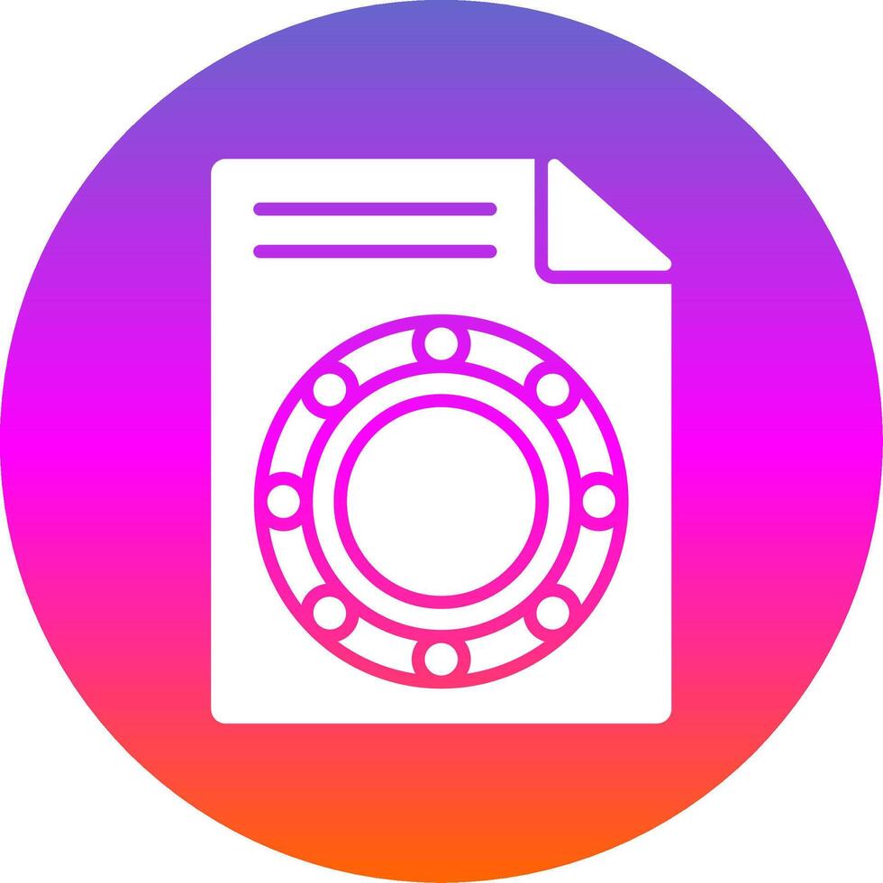Ball Bearing Glyph Gradient Circle Icon Design vector
