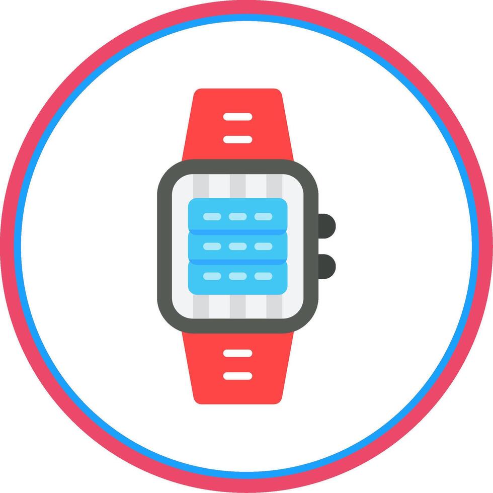 Server Flat Circle Icon vector