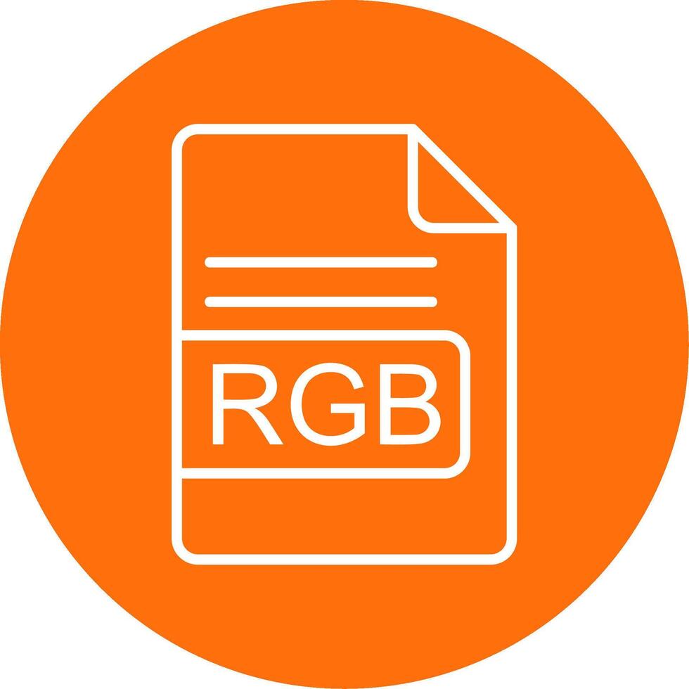 RGB File Format Multi Color Circle Icon vector