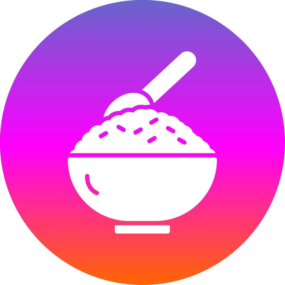 Rice Glyph Gradient Circle Icon Design vector