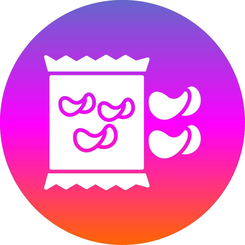 Chips Glyph Gradient Circle Icon Design vector