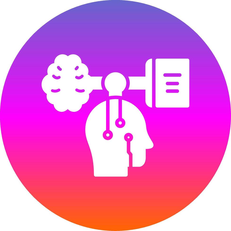 Android Glyph Gradient Circle Icon Design vector