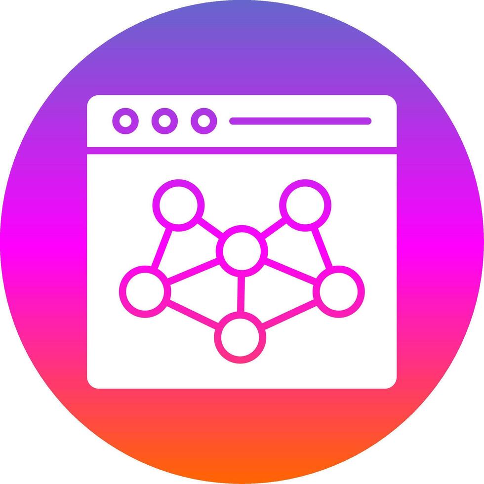 Network Glyph Gradient Circle Icon Design vector