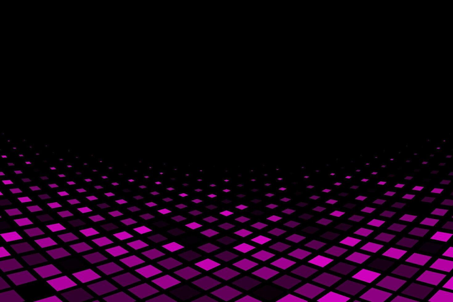 Magenta perspective squares halftone abstract background vector