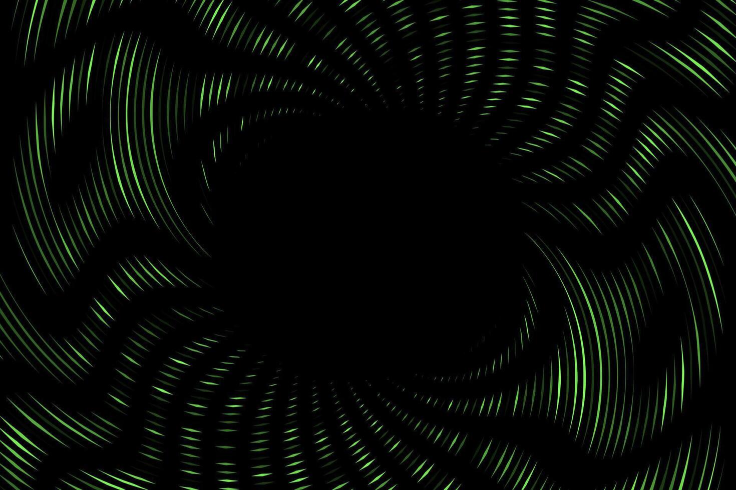 Green magnetic waves lines abstract background vector