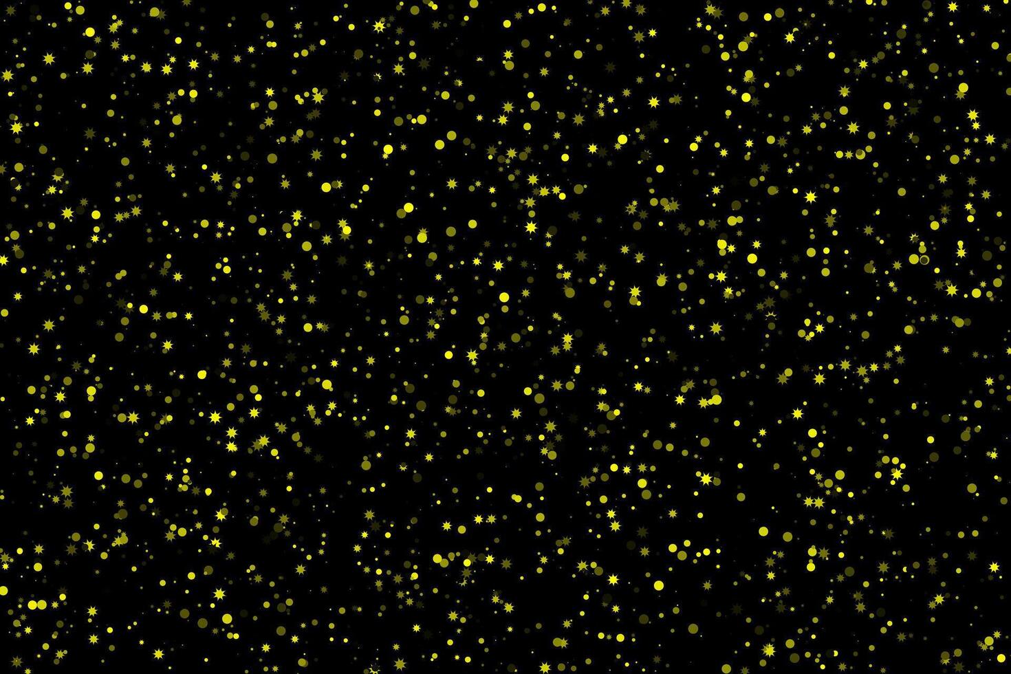 Yellow stars in the night sky universe abstract background vector