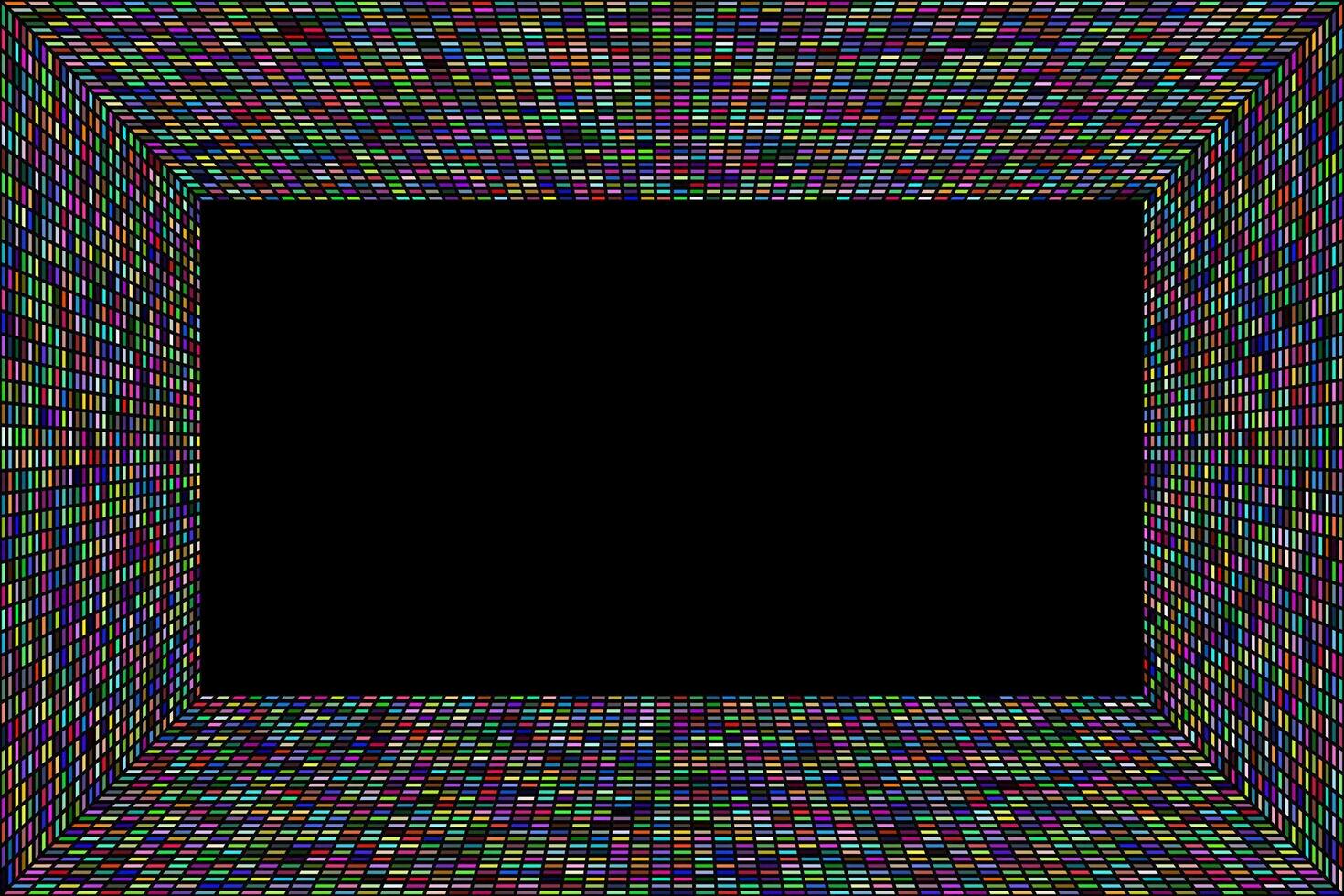 Colorful rectangle geometric frame abstract background vector