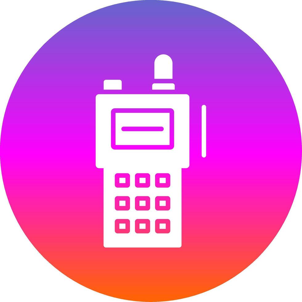 Walkie Talkie Glyph Gradient Circle Icon Design vector