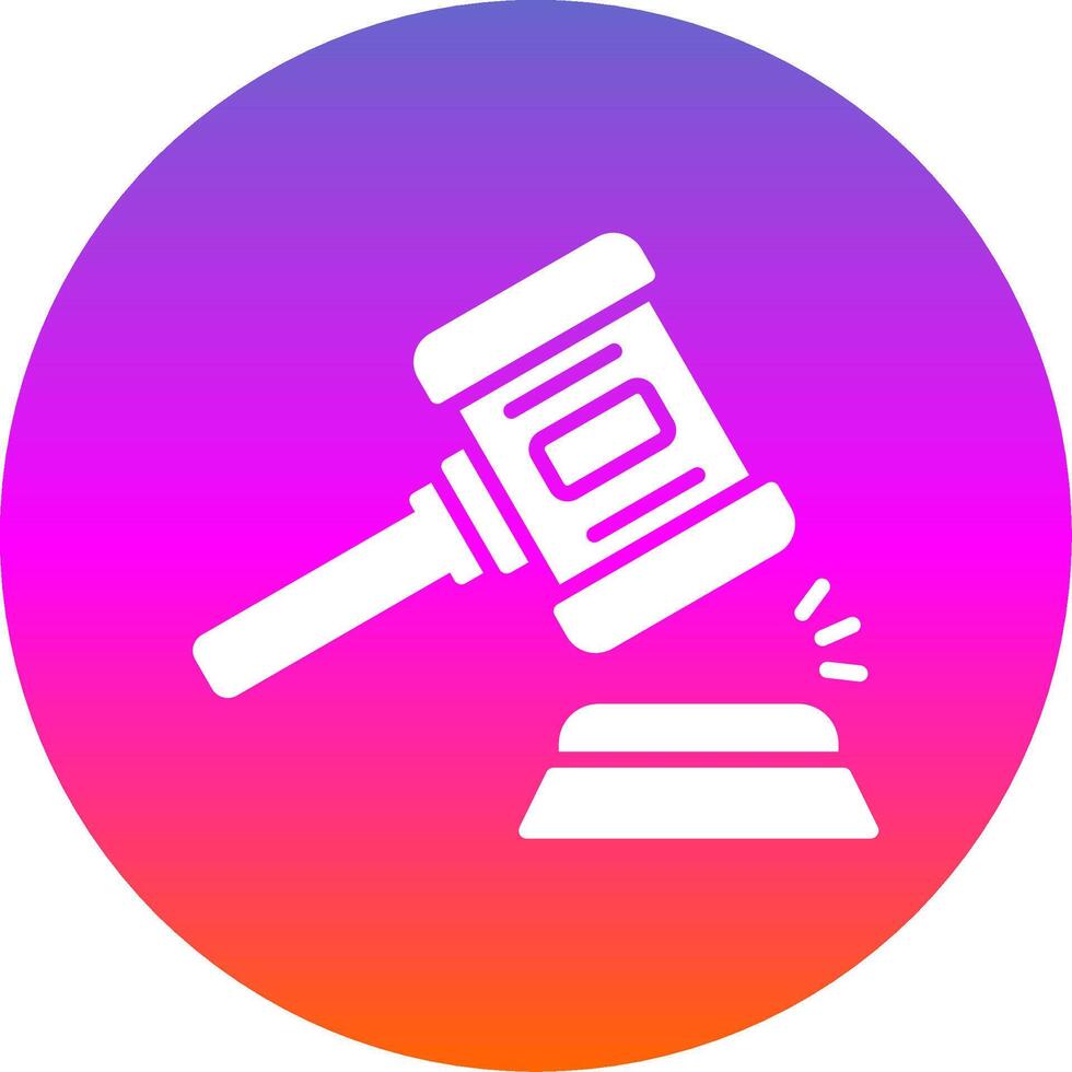 Auction Glyph Gradient Circle Icon Design vector