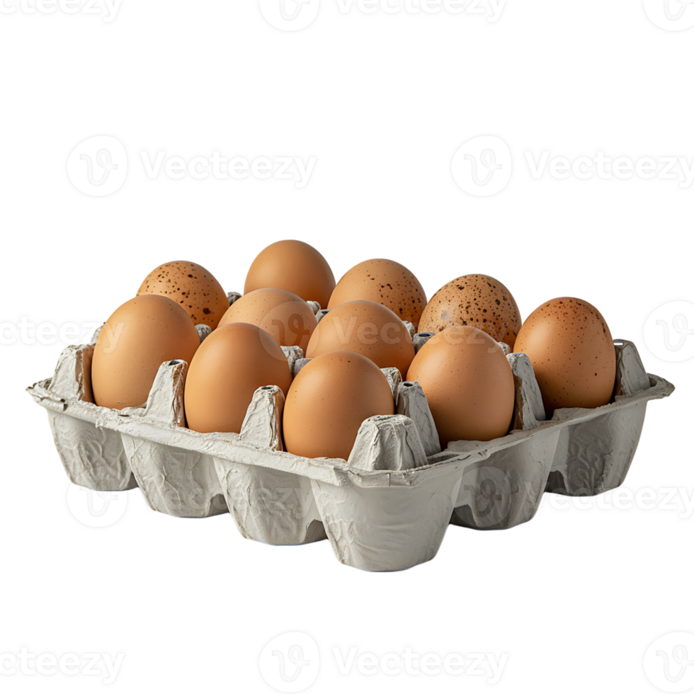 Egg carton on isolated transparent background png