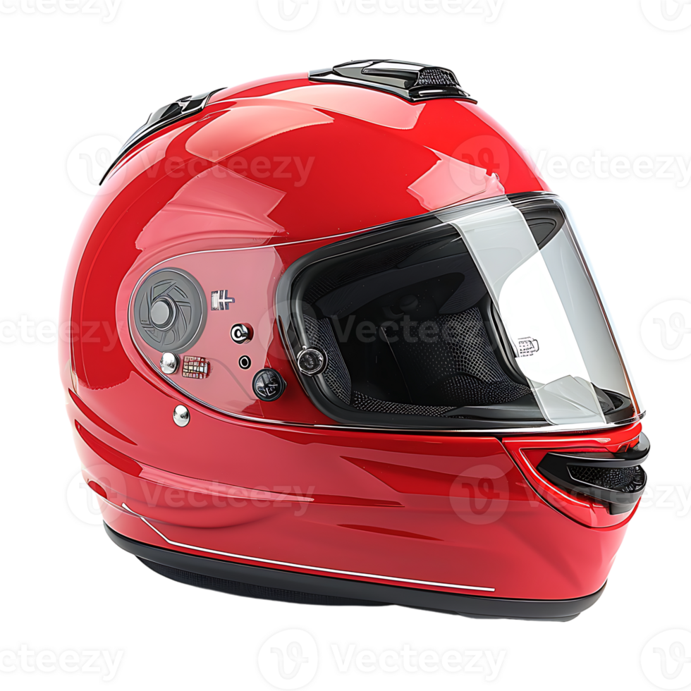 motorbike helmet on isolated transparent background png