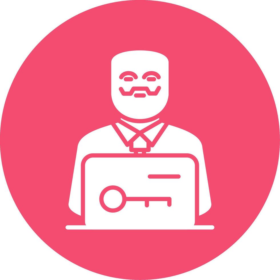Anonymous Multi Color Circle Icon vector