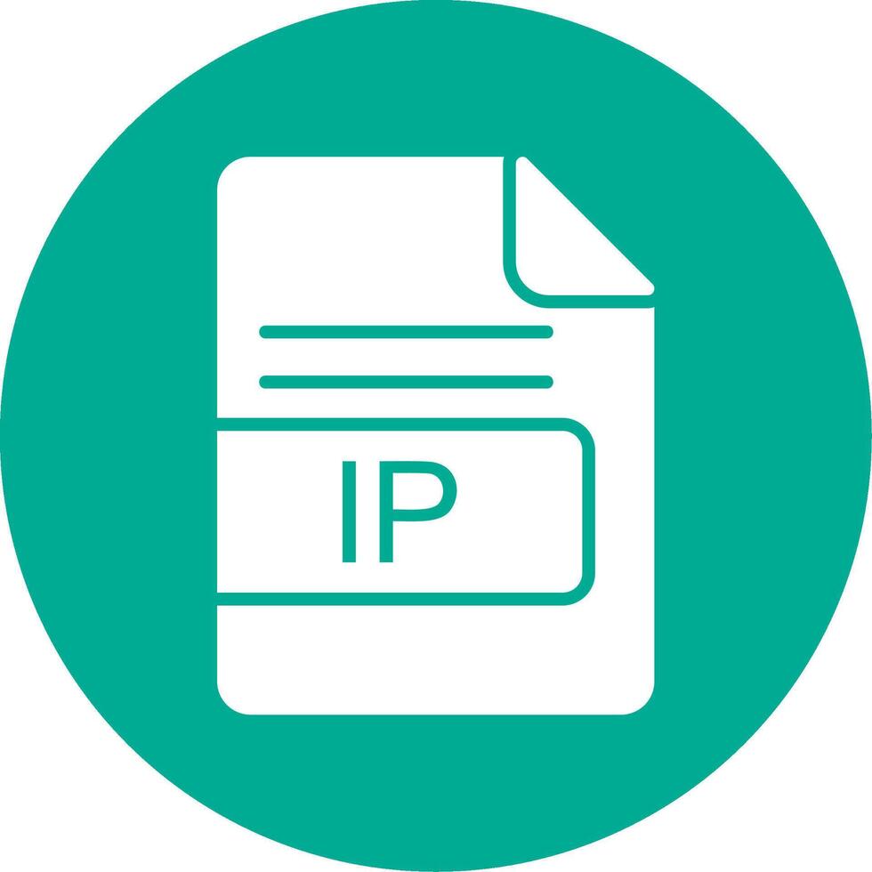 IP File Format Multi Color Circle Icon vector