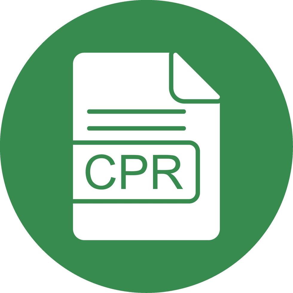 CPR File Format Multi Color Circle Icon vector