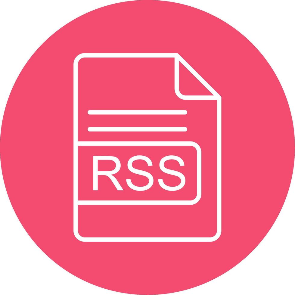 RSS File Format Multi Color Circle Icon vector