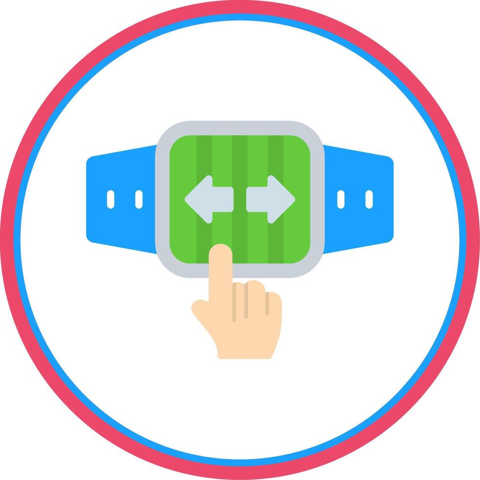 Touchscreen Flat Circle Icon vector