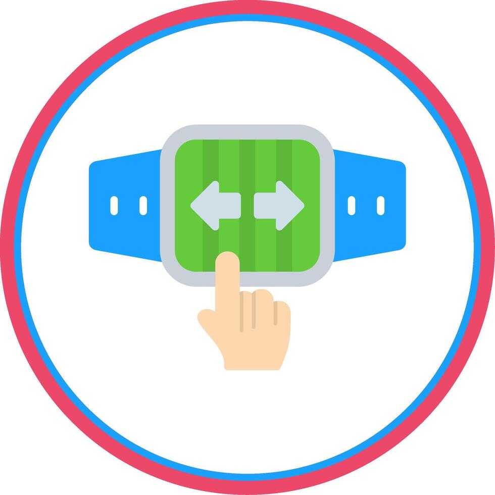 Touchscreen Flat Circle Icon vector