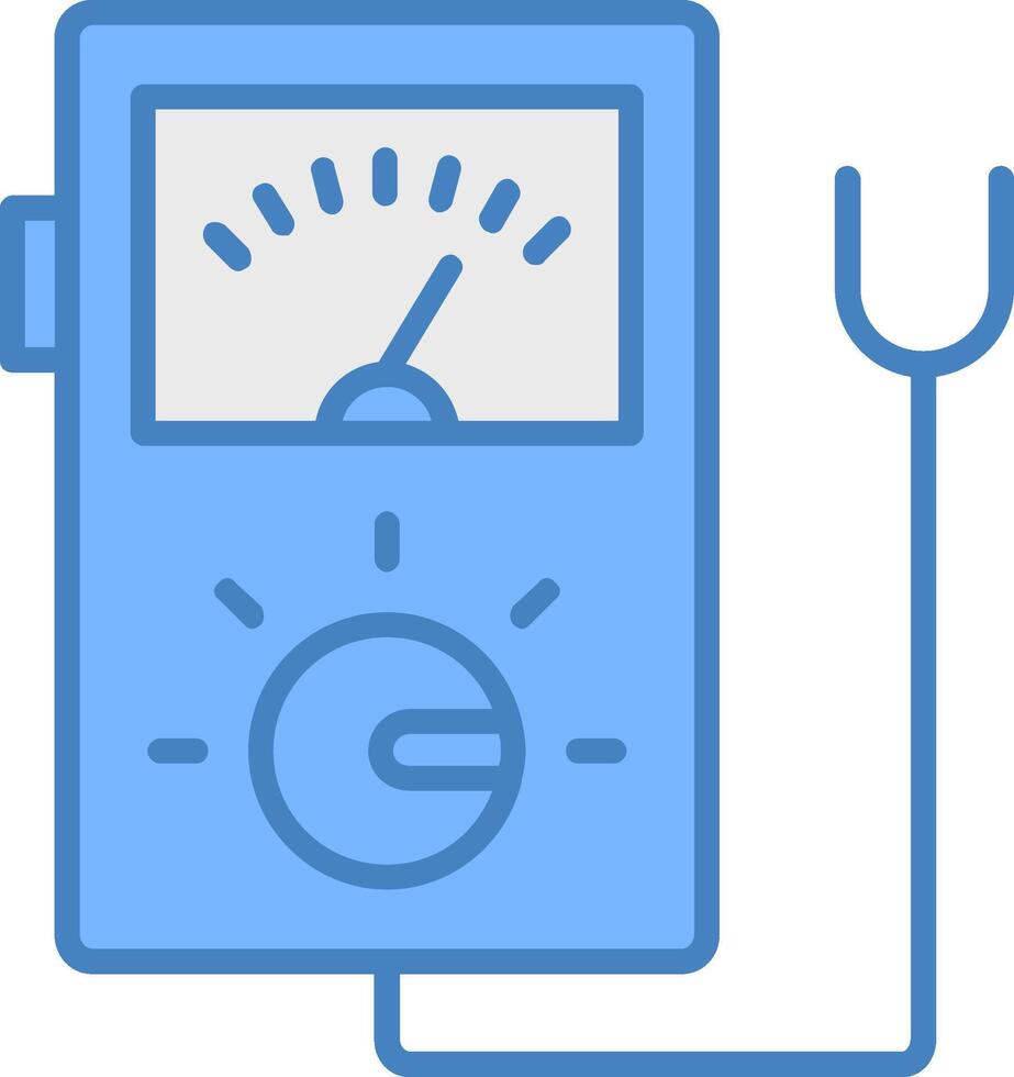 Tester Line Filled Blue Icon vector