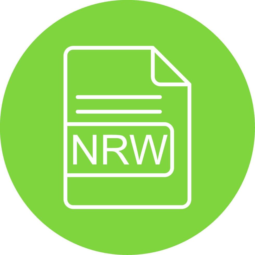 NRW File Format Multi Color Circle Icon vector