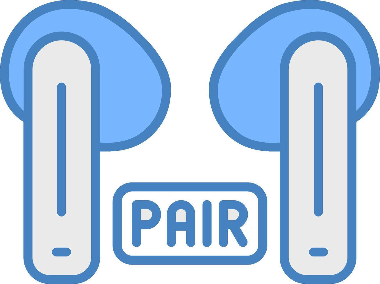 Pairing Line Filled Blue Icon vector