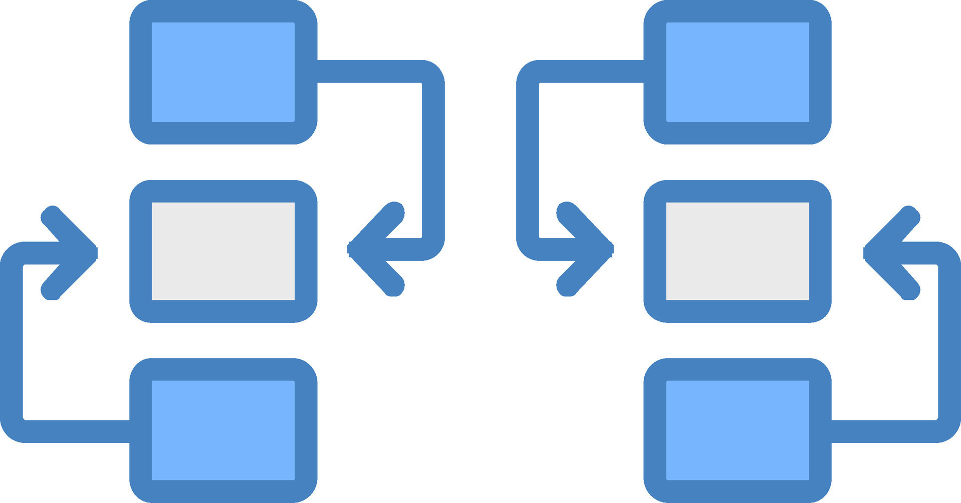 Flow Chart Line Filled Blue Icon 43594594 Vector Art at Vecteezy