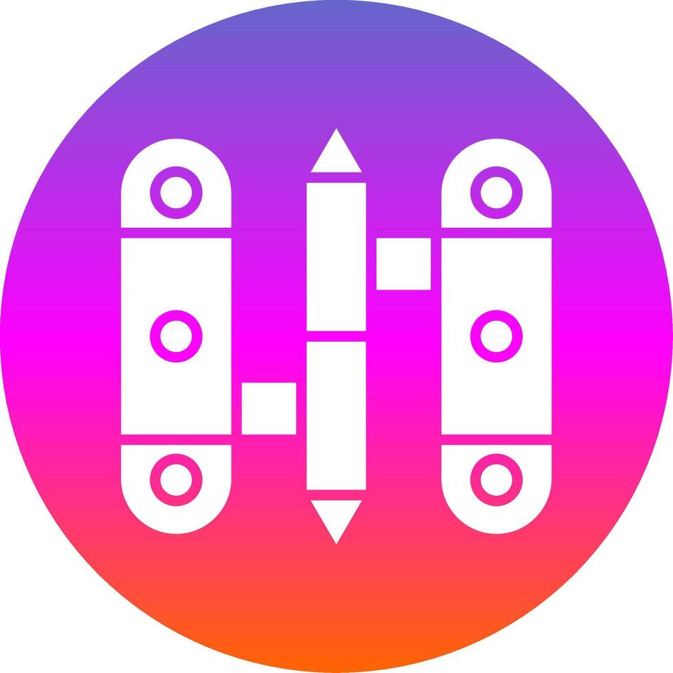 Hinge Glyph Gradient Circle Icon Design vector
