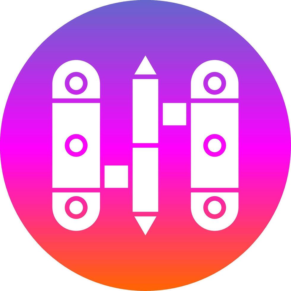 Hinge Glyph Gradient Circle Icon Design vector