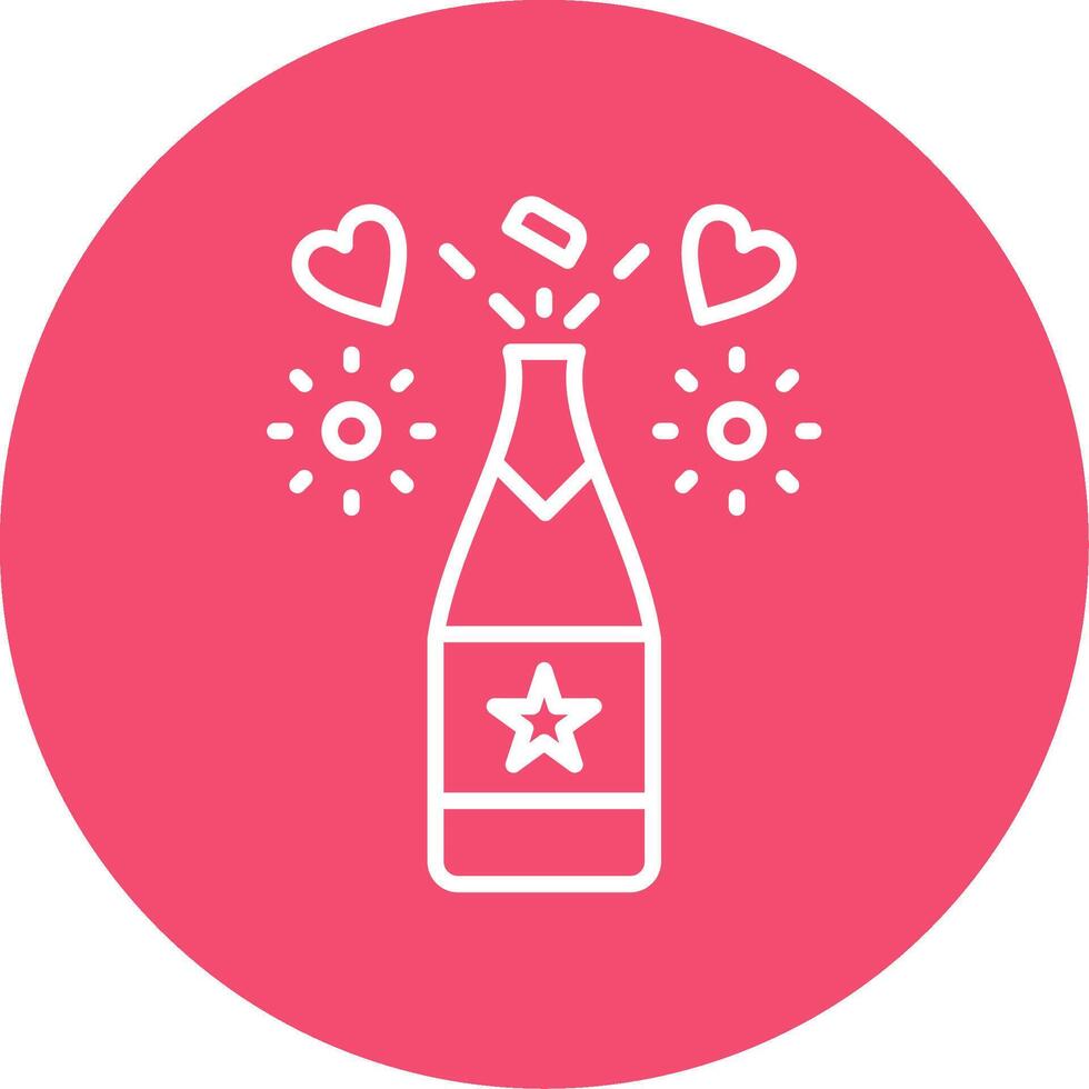 Champagne Multi Color Circle Icon vector