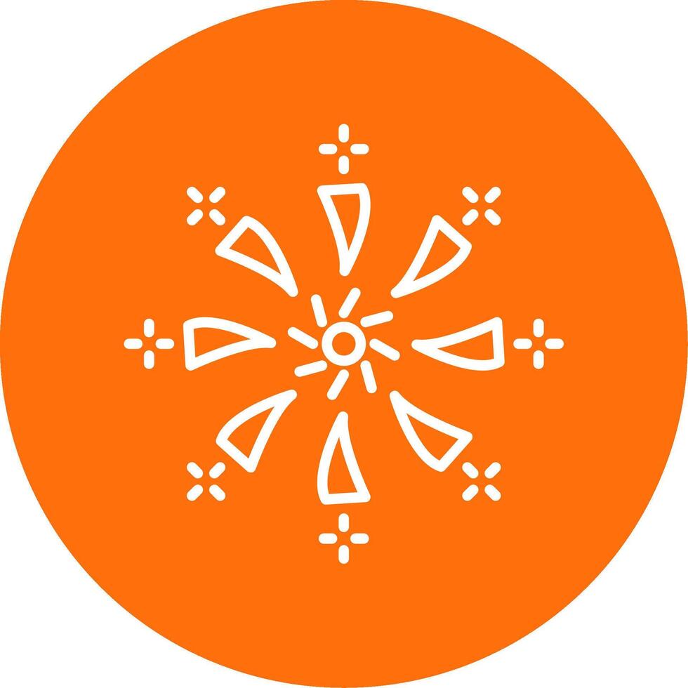 Firework Multi Color Circle Icon vector