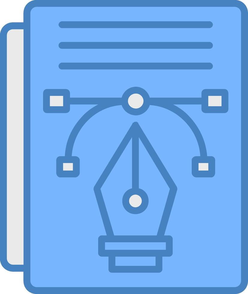 Line Filled Blue Icon vector