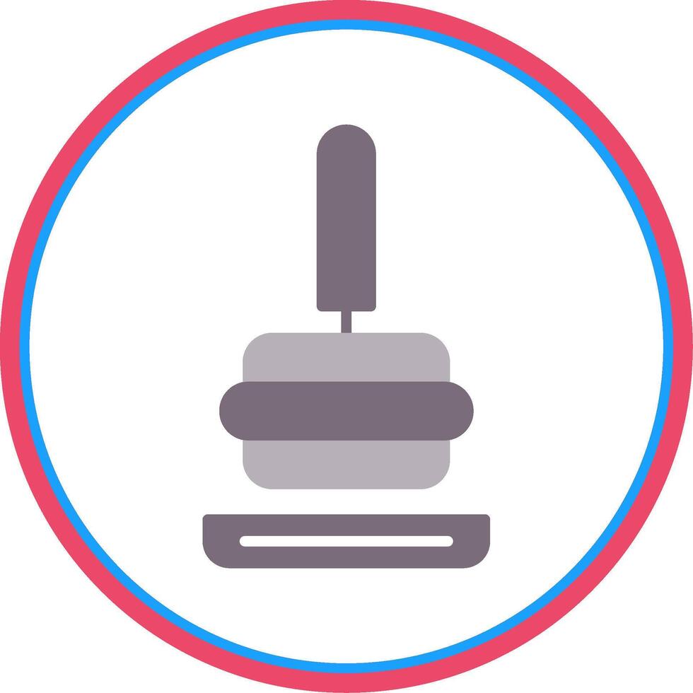 Tamper Flat Circle Icon vector